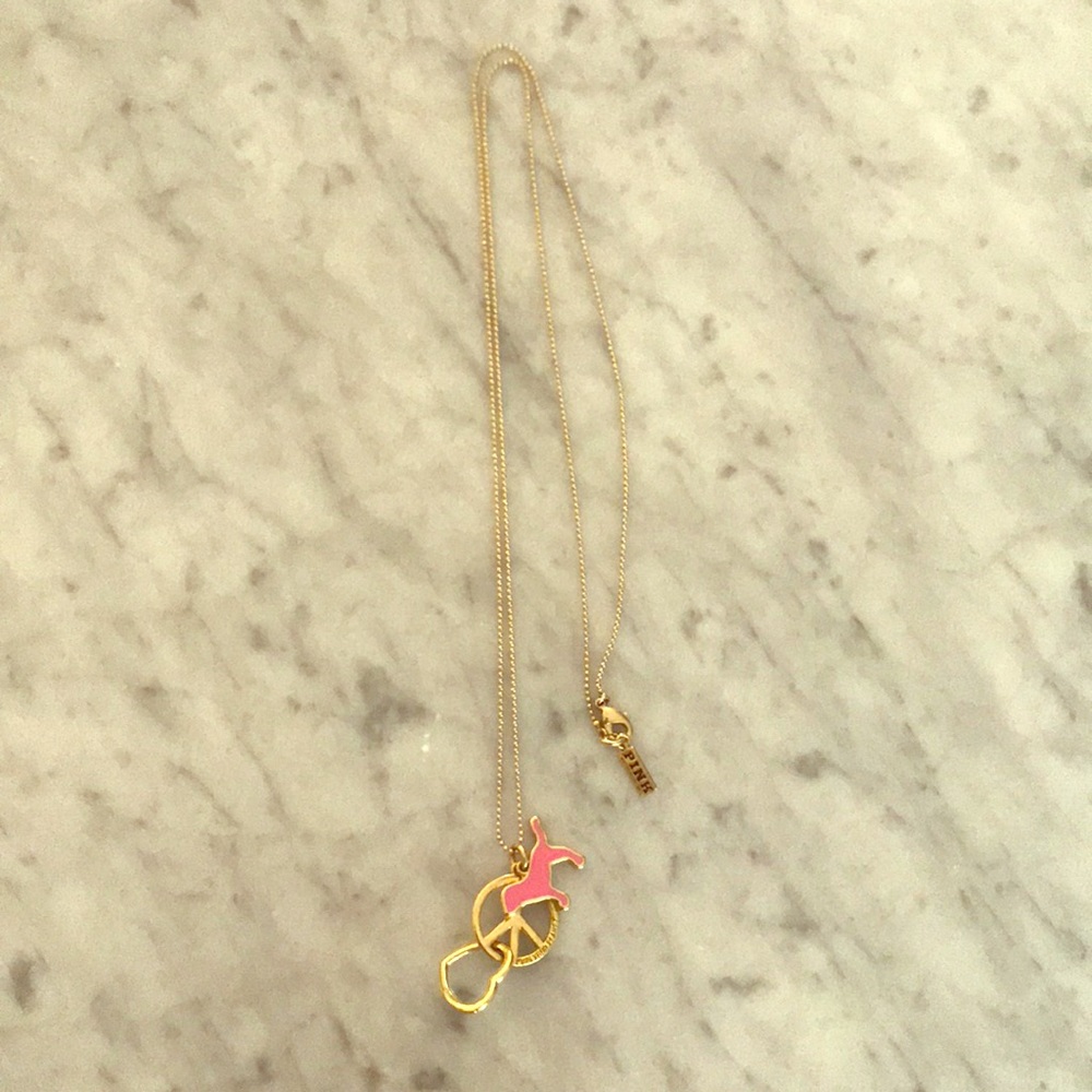 VS pink statement necklace